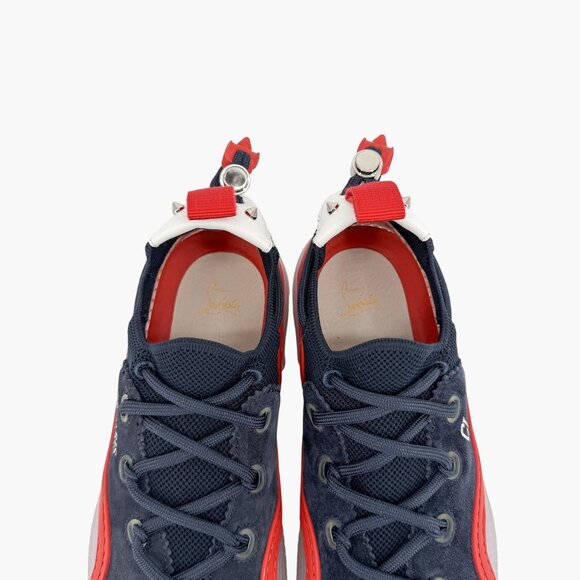 Christian Louboutin Arpoador Navy Blue Drawstring Sneakers Size 37 US 7 Women - Picture 6 of 15